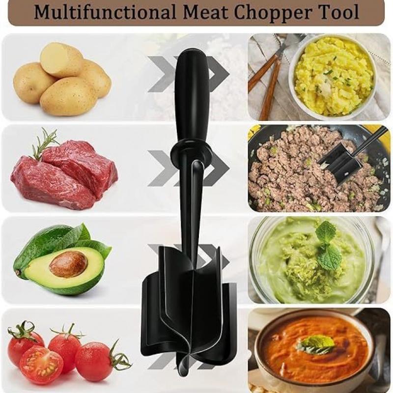 2pc Handheld Household Kitchen Meat Chopper Mixing Rice Meat Grinder Meat Masher Kitchen Tool