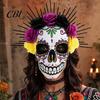 Skull Mask Mardi Gras Mask, Venetian Party Sugar Undead Bride Masquerade Masks for Halloween Cosplay Mexican Day Of The Dead