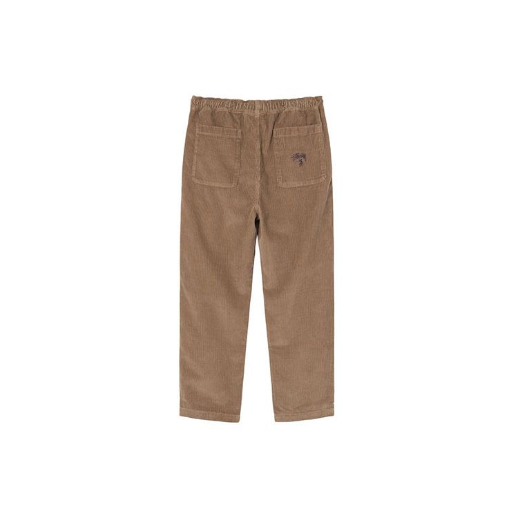 Stussy Однотонные Широкие Брюки Мужские Винтажные Американский Стиль Вышитый Логотип Коричневый 316063