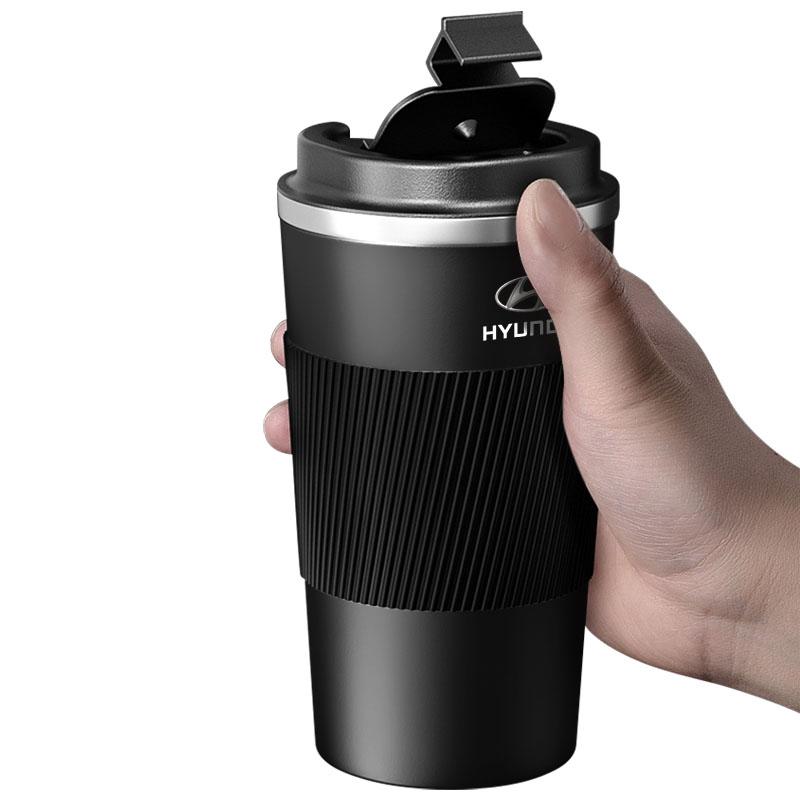 500ml Stainless Steel Coffee Tumbler Thermos Cup Portable Travel Thermal Mug For Hyundai Mistra Lafesta Elantra Accent IX35 I20 I30 Azera Sonata