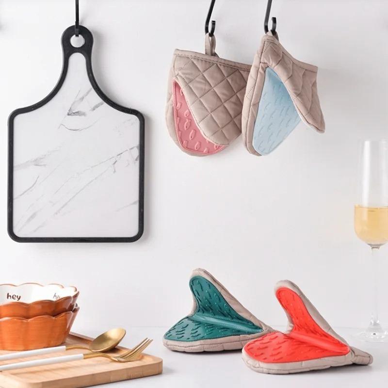 Универсальные силиконовые перчатки для духовки с защитой от ожогов в форме рыбы, утолщенные изоляционные перчатки, прихватки для барбекю, подносы, тарелки, держатели для мисок, принадлежности для выпечки