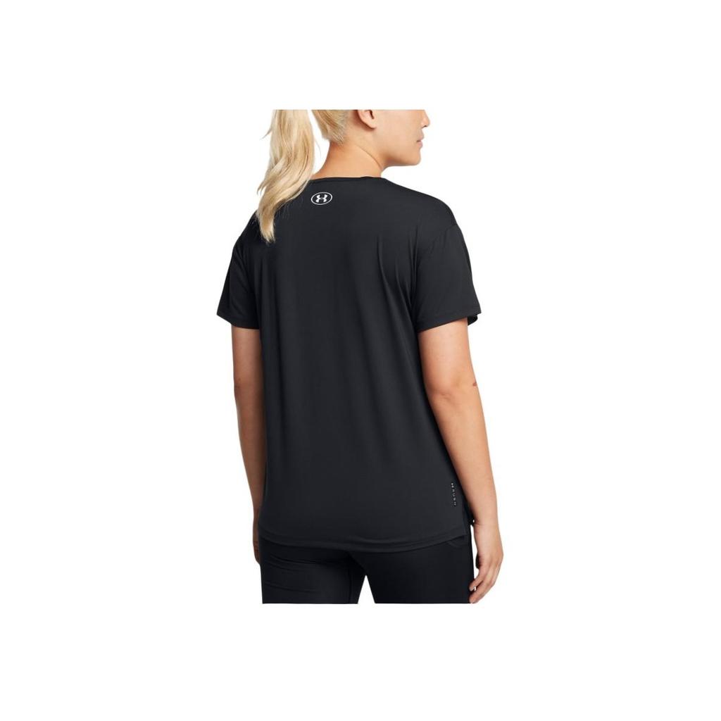 Under Armour Vanish Energy Quick-Dry Loose Fit Moisture-Wicking Short Sleeve Drop Shoulder T-Shirt Women T-Shirts Black 1379141-002