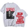 Unisex Graphic T-shirt 90s Movie Scarface Tony Montana T Shirt Say Goodnight To The Bad Guy Slogan Graphic P