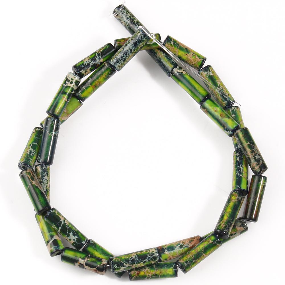 Натуральный осадочный камень яшмы, имперская трубчатая колонна, свободные бусины-разделители для изготовления ювелирных изделий 15 дюймов