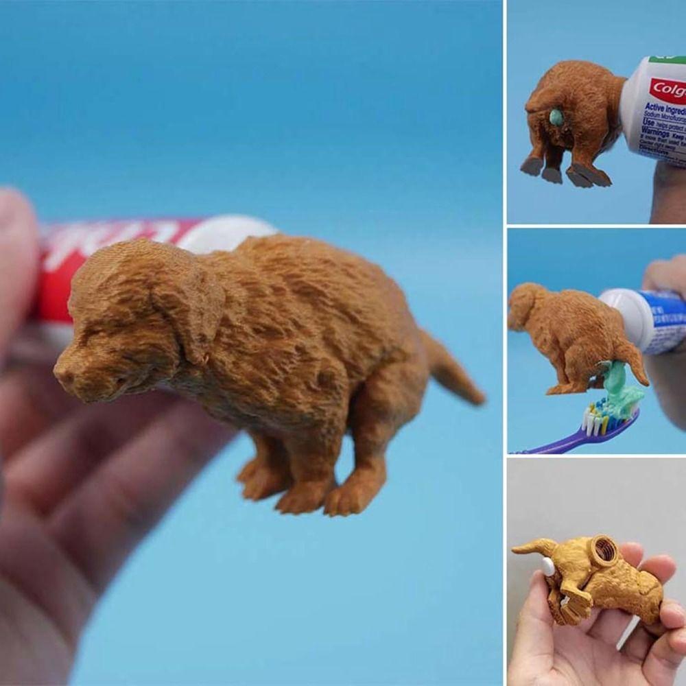 Забавный дозатор зубной пасты в виде щенячьих какашек, креативный держатель зубной пасты в виде какашек для любителей собак