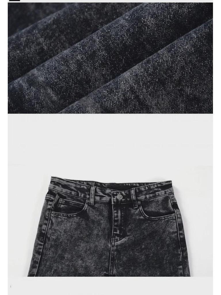 Мужские осенние узкие джинсы с бархатной подкладкой — облегающий крой, тренд в корейском стиле