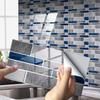 12/24/48pcs 3D Marble Crystal Self-adhesive Wall Sticker Mosaic Wallpaper Kitchen Oil Sticker Bathroom Tile Wall Stickers Waterproof