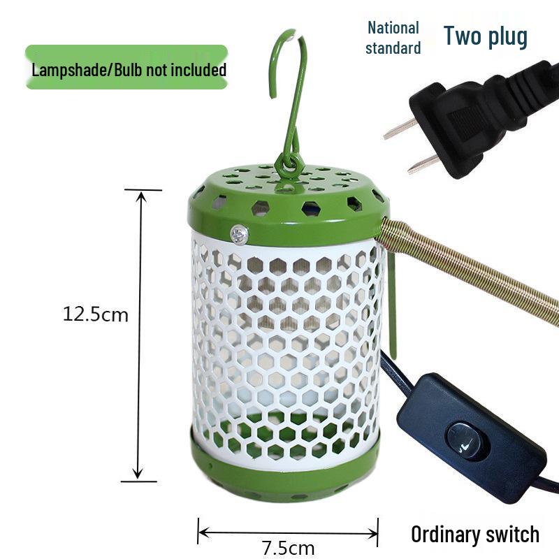 Parrot & Reptile Heat Lamp with Bite-Proof, Anti-Scald Mesh Cover