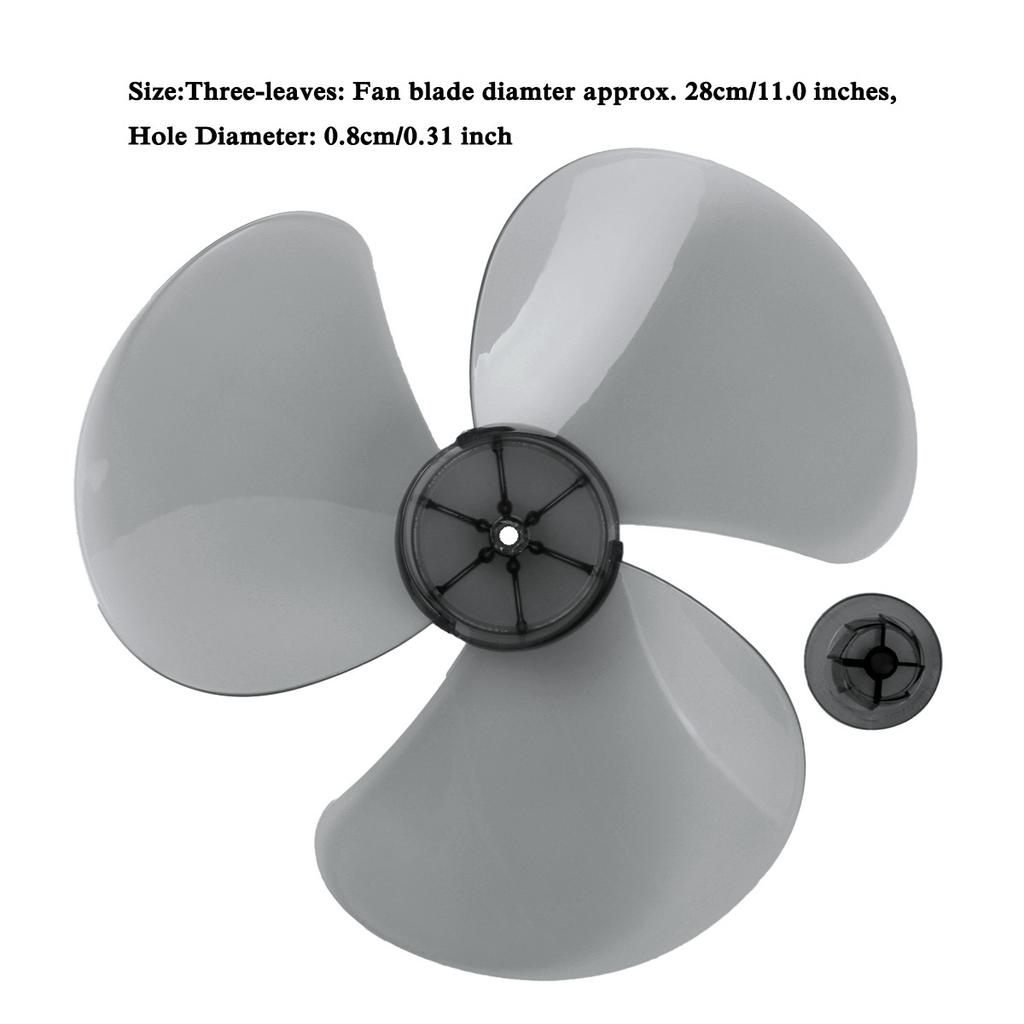 Plastic Fan Blade 3 Leaves with Nut Cover General for Table Fanner