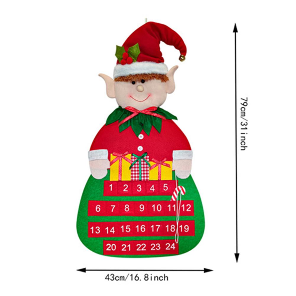 Adorable Holiday Countdown Calendar Holiday Countdown Calendar Felt Christmas Calendar Long-lasting Use Delicate Craftsmanship