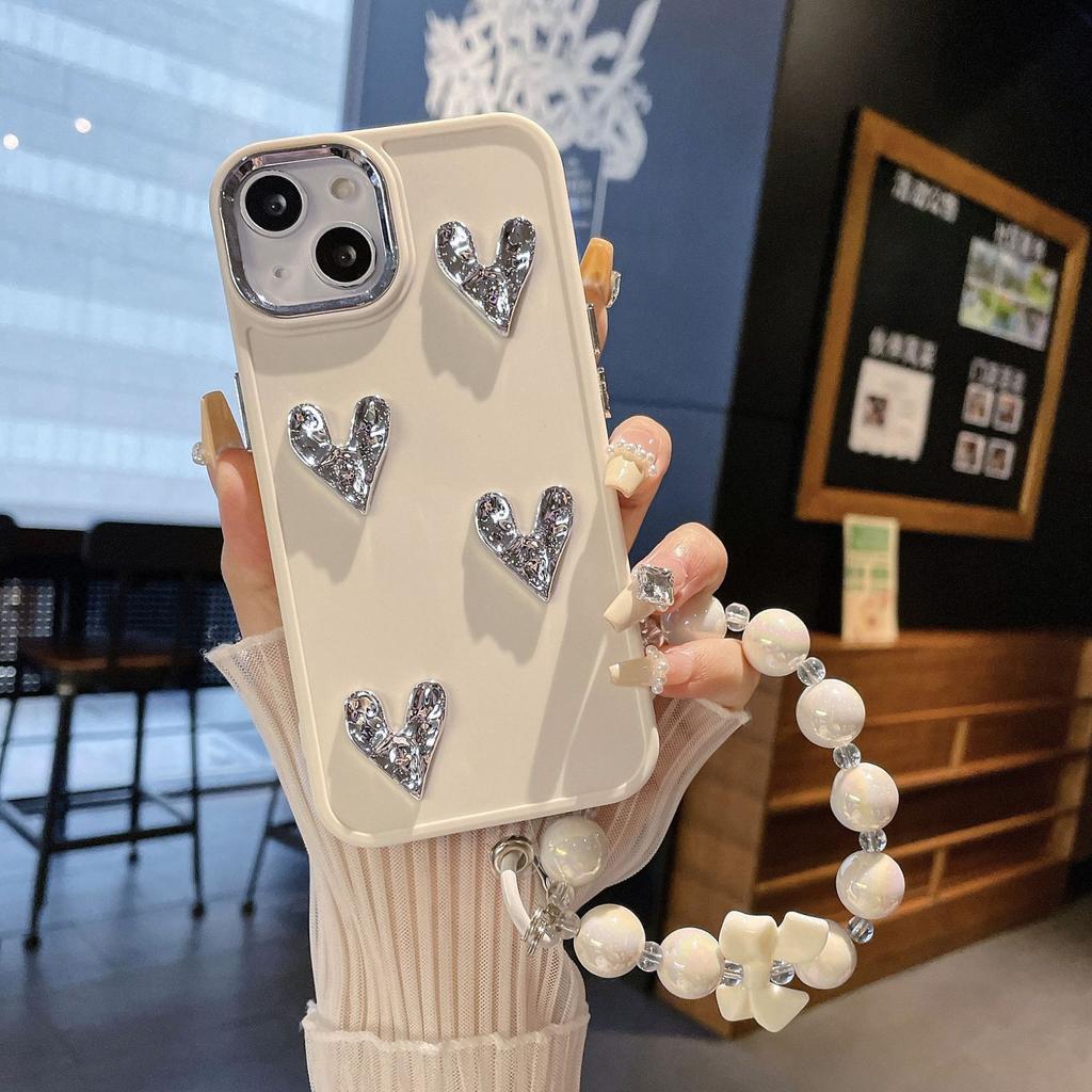 Подходит для Apple 15PROMAX Металлическая фоторамка Серебро Любовь TPU Чехол для мобильного телефона IPhone7 16 Чехол для мобильного телефона