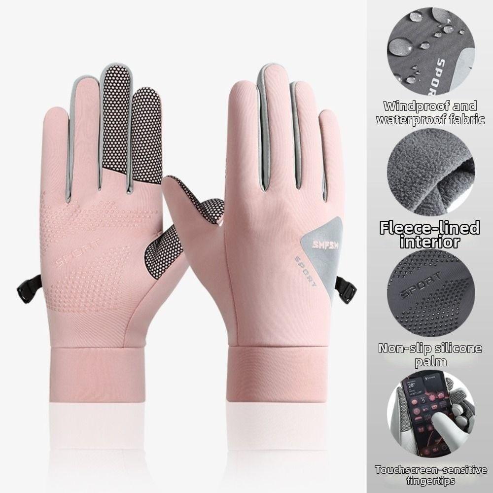 Waterproof Winter Cycling Gloves Anti-Slip Riding Protective Mittens Cold-proof Gloves  Running