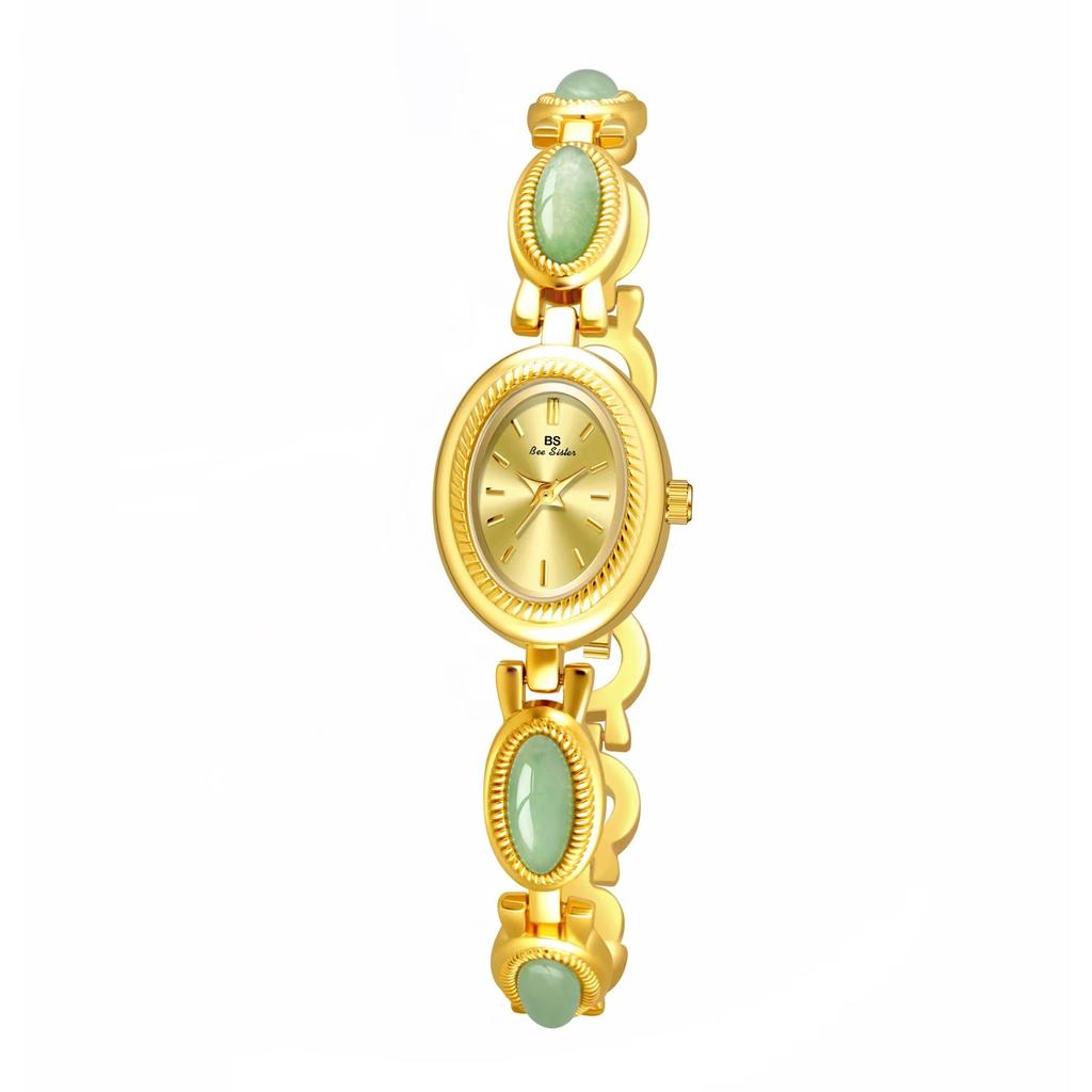 UTHAI W006 Повседневные модные женские часы из натурального нефрита высокого качества, браслет-часы класса люкс, часы в подарок для женщины