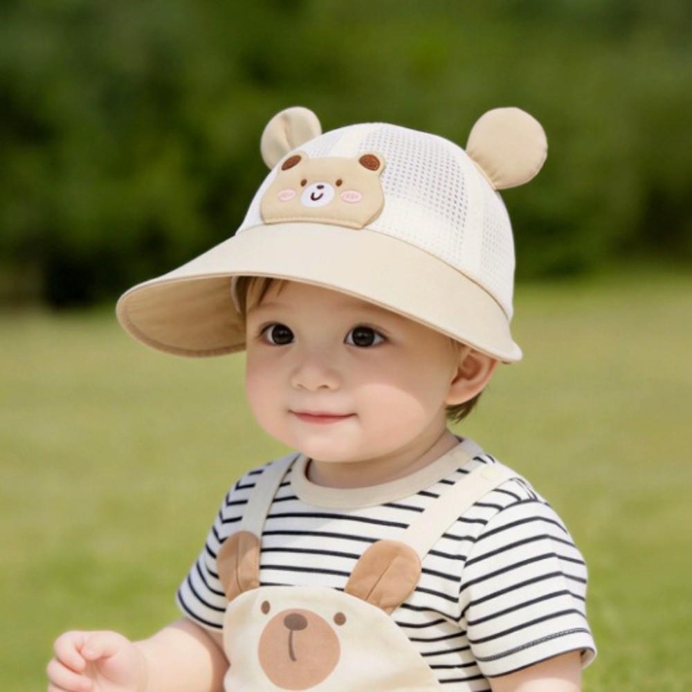 Foldable Mesh Breathable Baby Hat Adjustable UV Protection Kids Hat  for Summer Season