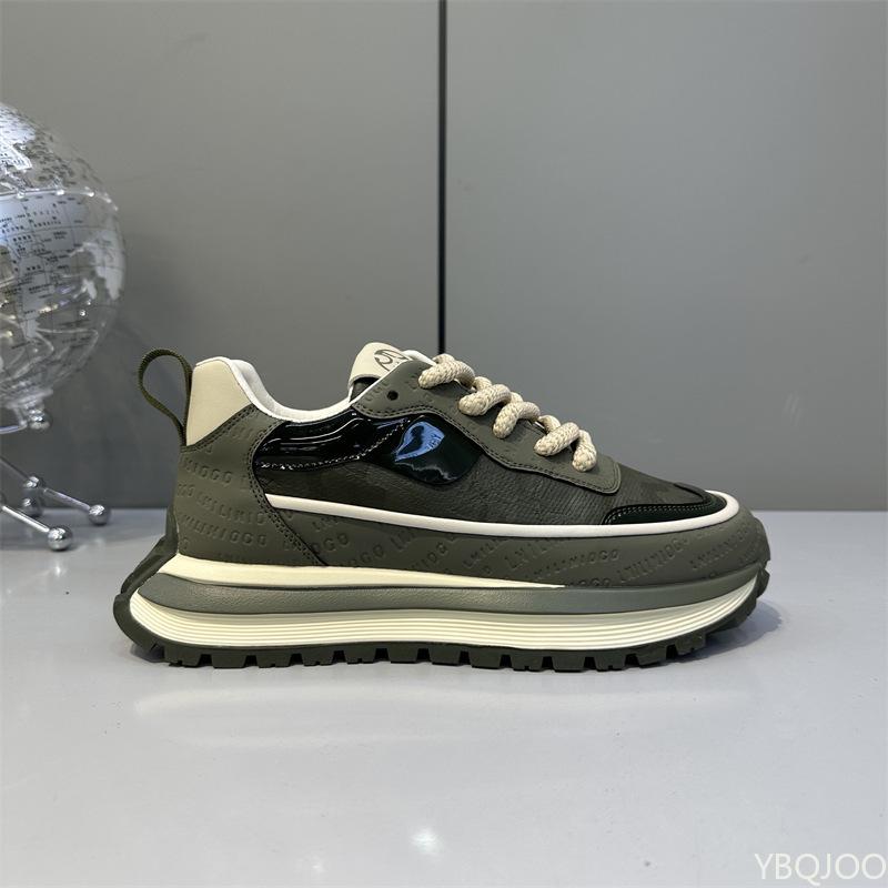 Универсальная дышащая легкая повседневная мужская обувь осень толстая подошва износостойкая спортивная мягкая подошва для бега мужская обувь