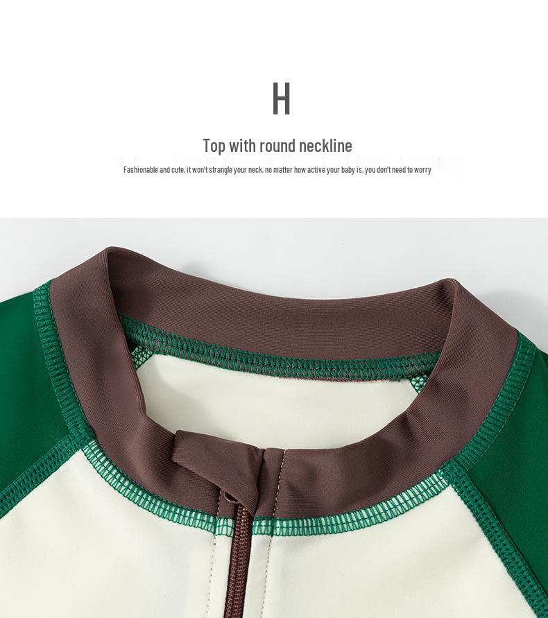 Детский слитный купальник с длинным рукавом для защиты от солнца - Модный летний наряд для больших детей и подростков