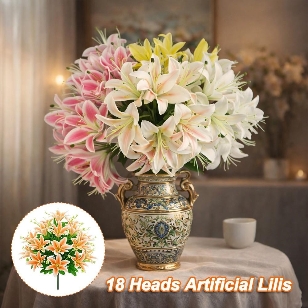 Floral Arrangement Fake Flowers 18 Heads Flower Bouquet Wedding Bouquet Photography Props