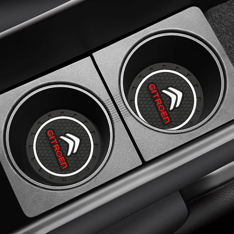 YJTHM1 Car Coaster Water Cup Bottle Holder Mat Anti-Slip Pad Accessories For Citroen C1 C2 C3 C4 C5 C6 C8 C4L DS3 DS4 DS5 DS5LS DS6