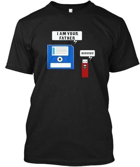 Usb Floppy Disk Funny Geek Computer Nerd I Am Your T shirt Made in USA S to 5XL