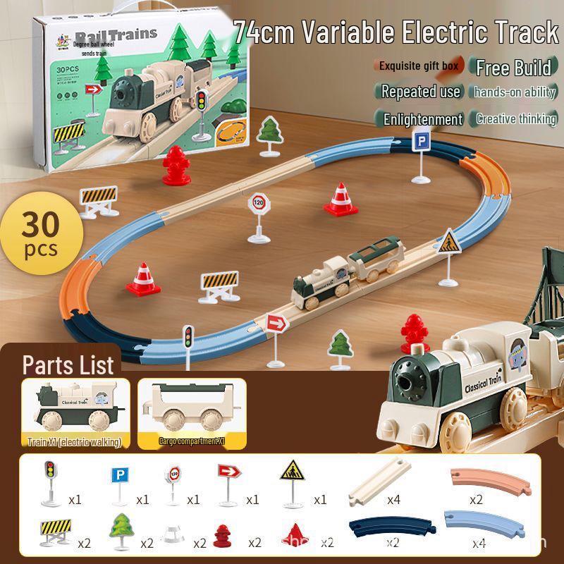 High-Speed Electric Train EMU Model with Track - Educational Children's Toy Gift