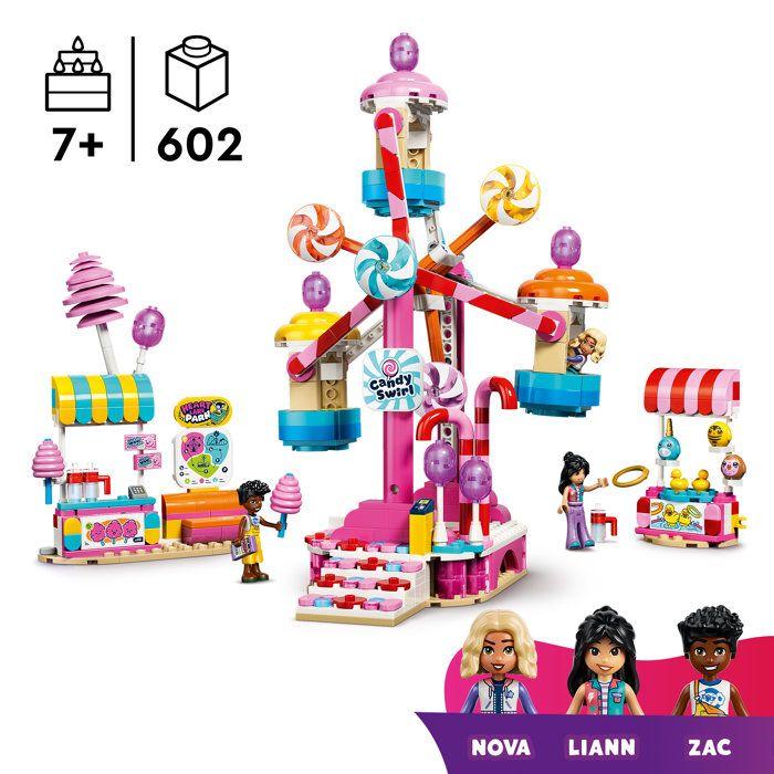 LEGO Friends 42700 La Grande Roue Ornée de Bonbons et Cupcakes - Jouet Interactif - Cadeau