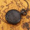 Мужские карманные часы Grandpa Vintage Quartz Black Punk ожерелье кулон сплав часы художественная коллекция подарки для мужчин