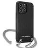 Karl Lagerfeld KLHCP13LPMK iPhone 13 Pro / 13 6.1" hardcase black/black Leather Textured and Chain