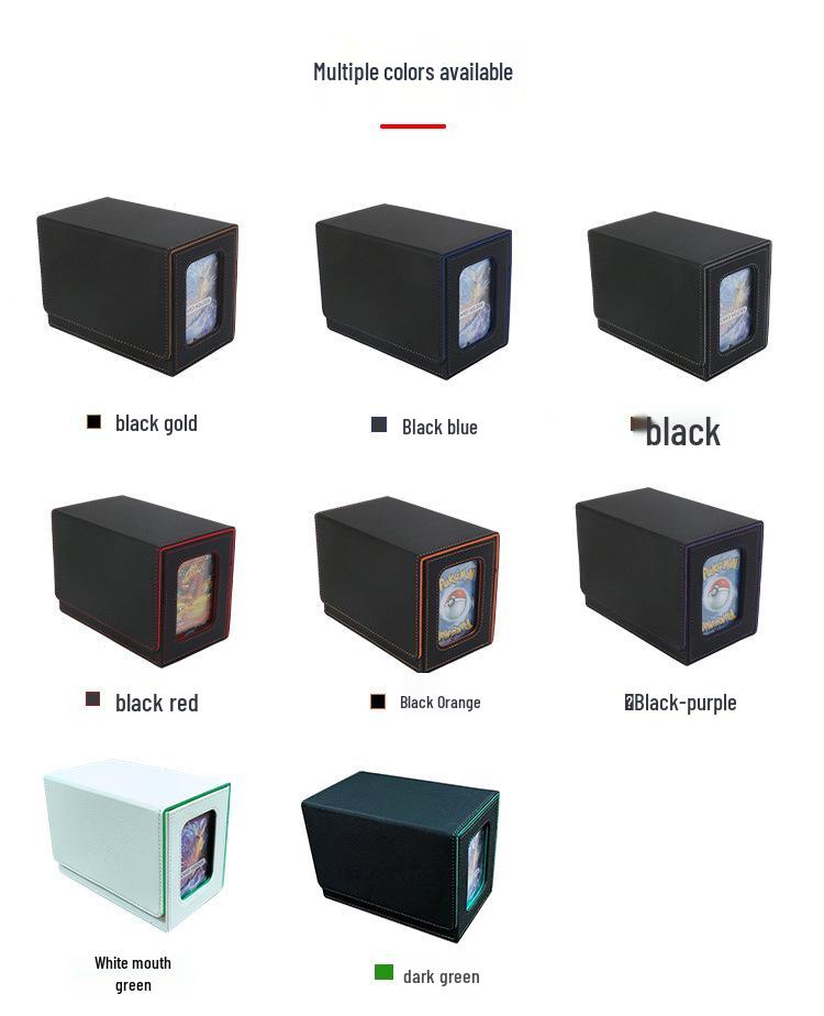 Dual Compartment Game Card Storage Box for 160+ Double Sleeved Cards - Fits Werewolf, Pokemon TCG, Ultraman Decks