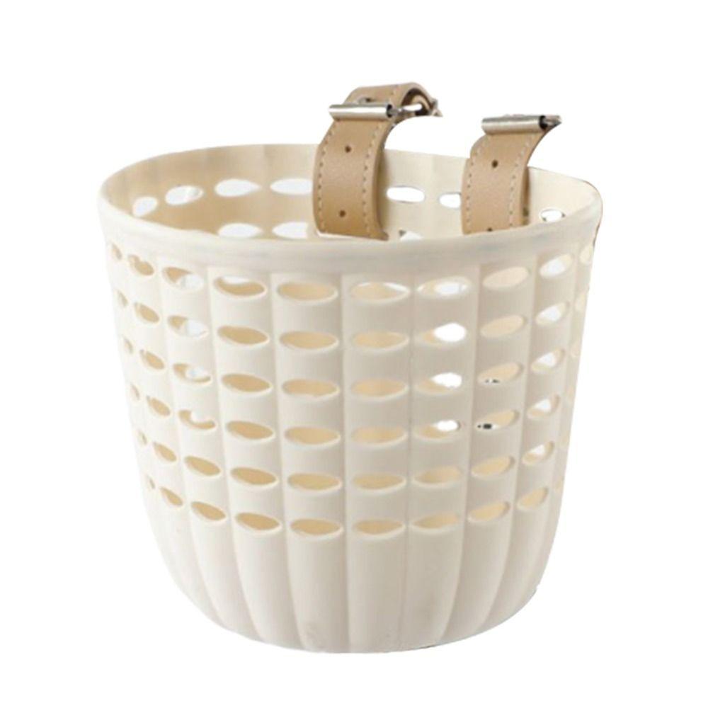 Retro Woven Front Handle Carrier Plastic Children's Bicycle Scooter Basket Front Riding Basket