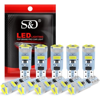10 шт. светодиодных ламп T5 белого цвета 5SMD светодиодная лампа для салона автомобиля, приборная панель, кластер, индикатор панели приборов, автоматическая лампа W3W W1.2W 74 17 37 70 2721 12 В