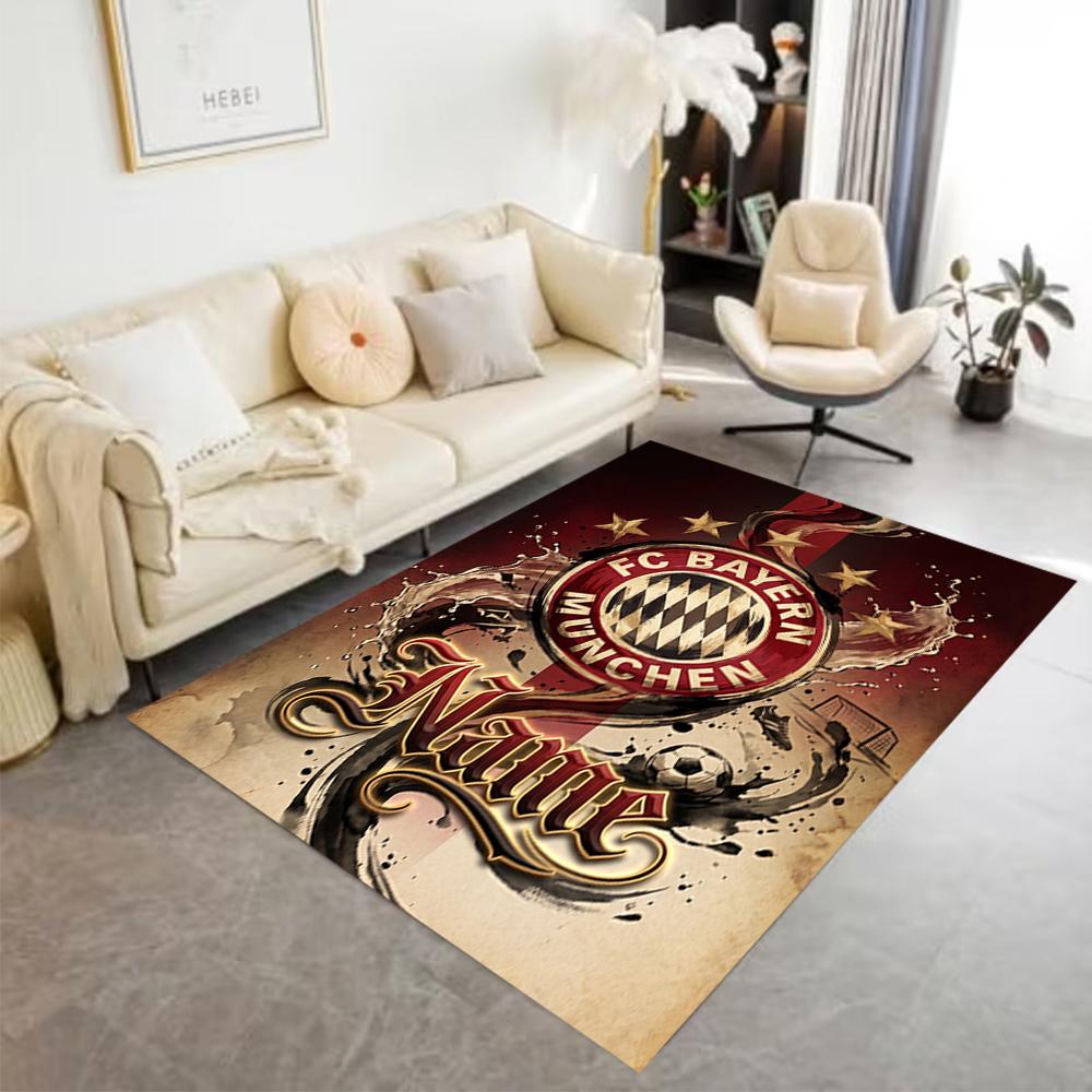 Fc Bayern Munich Fan Art Area Rug Design for Dormitory Kitchen Dining Room Game Room Antislip Carpet Anime Office Decor Birthday/Christmas Gift