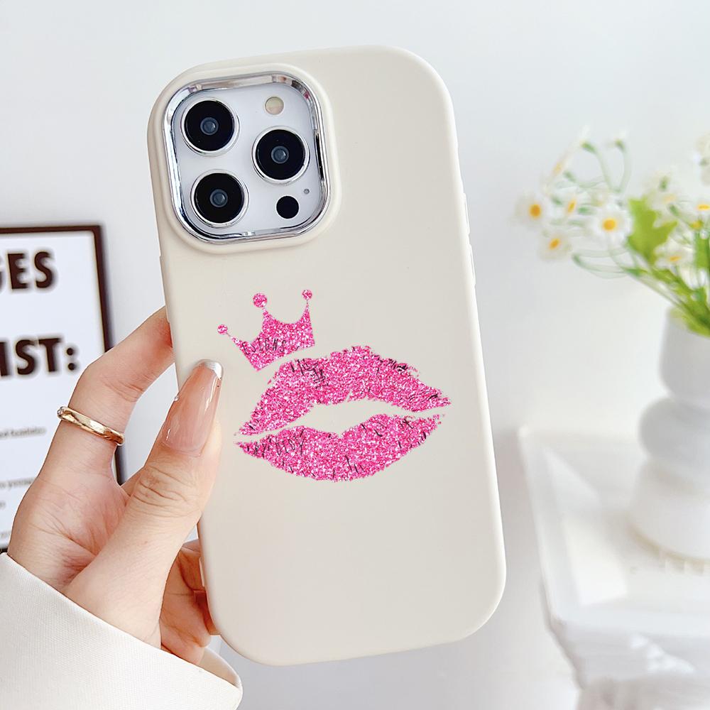 Мягкий чехол LZ20 Lips kiss для Samsung S24 Ultra S23 Plus S21 FE A16 A54 A34 A05s A06 Infinix Hot 40 30i, защитный противоударный чехол для объектива