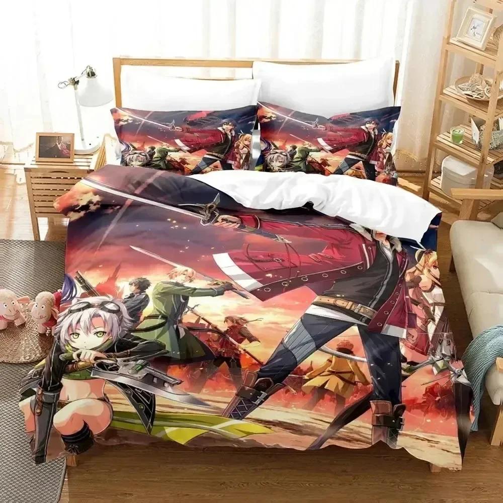 Luxury New 3D Print Anime Legend of Heroes Bedding Set Duvet Cover Bed Set Quilt Cover Pillowcase Queen Boys Adult Bedding Set