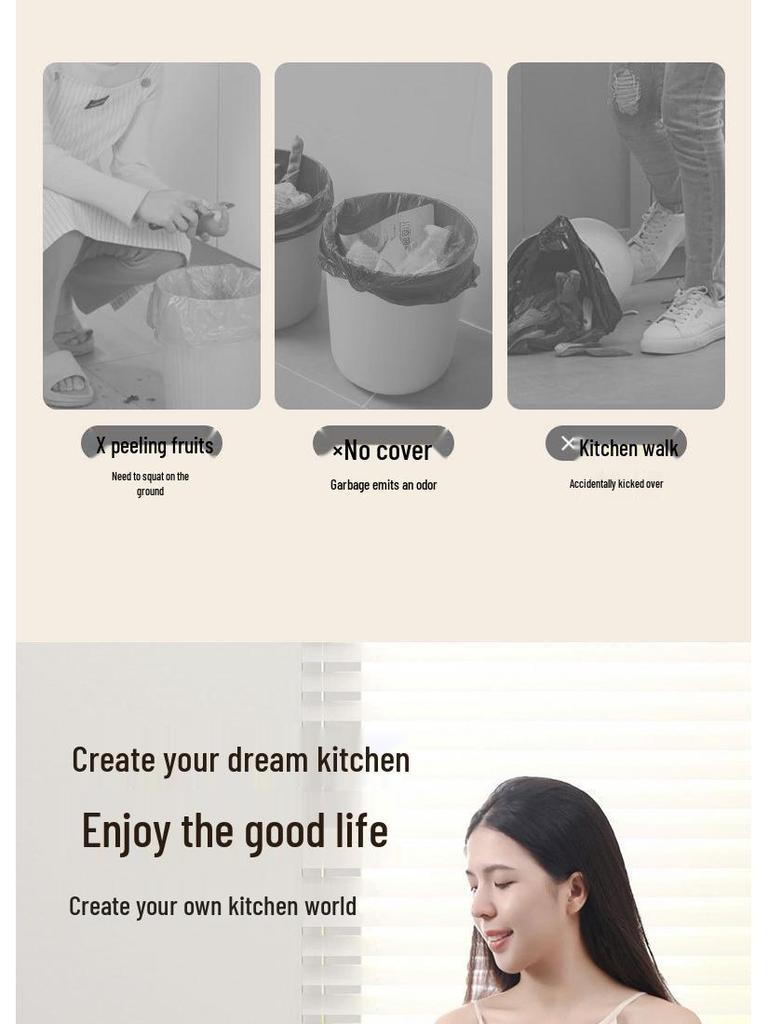 Wall-Mounted Trash Can with Lid for Bathroom, Toilet, Kitchen, or Household Use - High-End Crevice Storage Solution