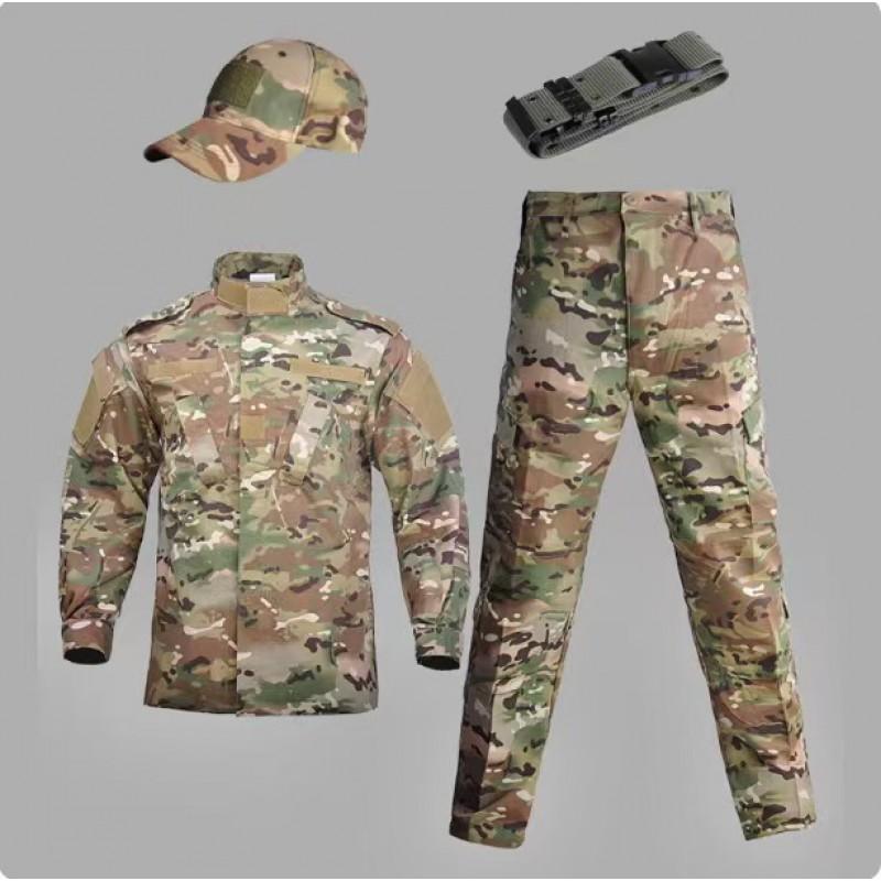Mens Tactical ACU Style Camo Outdoor Training Suit Lightweight Hiking Camping Combat Uniform Set