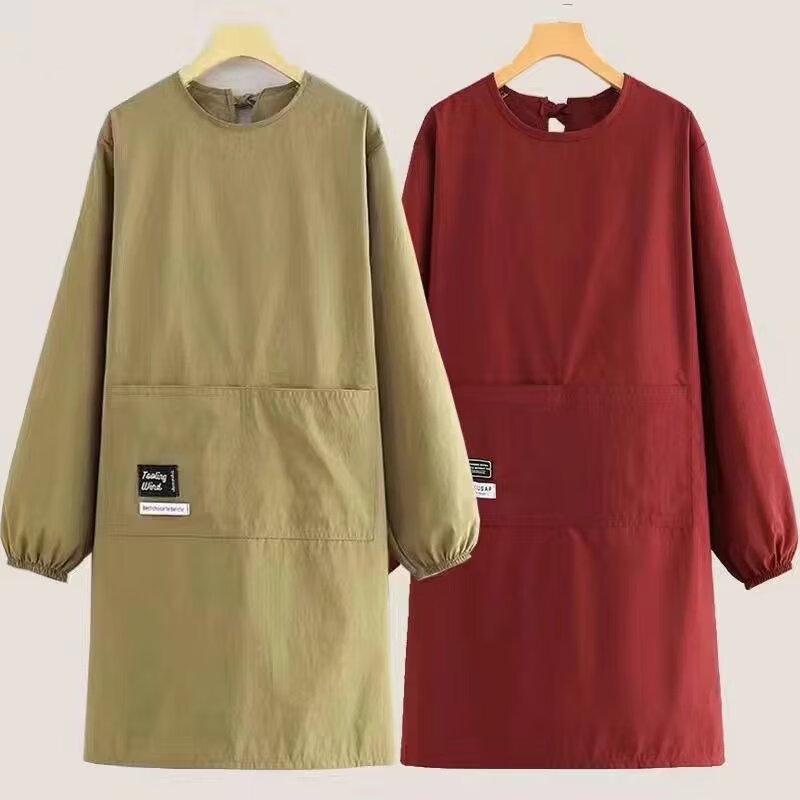 Taslan Long-Sleeved Anti-Splash Work Apron