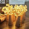LED Wine Bottle Stopper Decorative Lights - Copper Wire String for Christmas and Creative Decor
