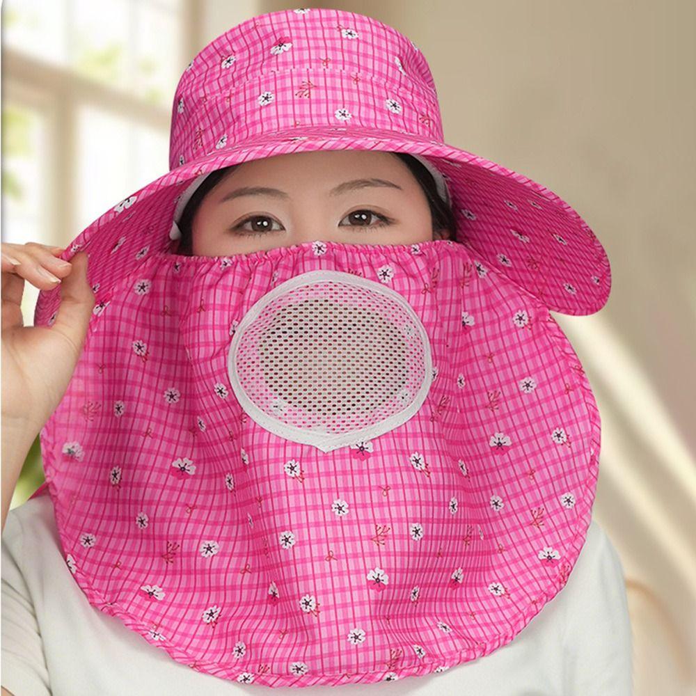 Fordable Sun Hat Wide Brim Fisherman Hat Fashion Face Hood Hat Women