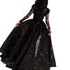 Spring and Summer New European and American Women's Long-sleeved Sequined Evening Dress New