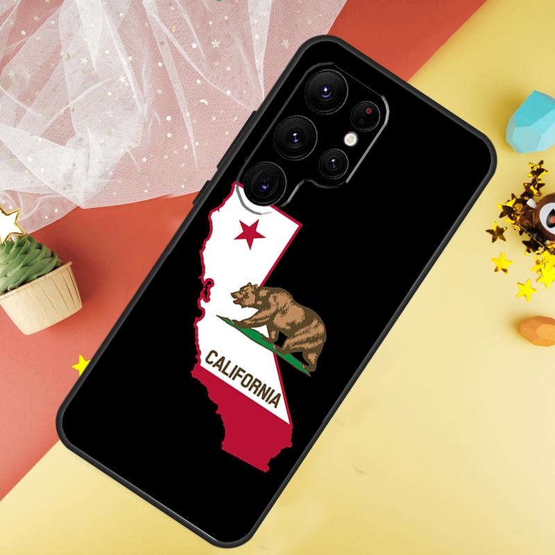 Чехол для телефона Флаг Калифорнии для Samsung Galaxy S25 S24 S21 S20 S22 S23 Ultra S9 S10 Plus S25 FE Чехол Coque