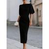 Elegant, Figure-flattering, Waist-cinched, Mid-length Dress for Women