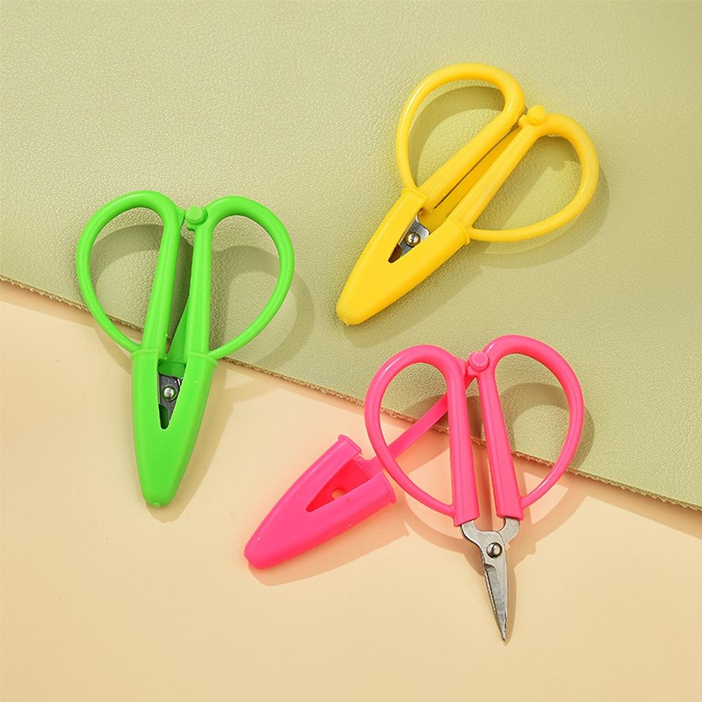 Компактные мини-ножницы с силиконовым покрытием - Портативные ножницы для обрезки ниток и вышивания, Безопасный заостренный кончик, Идеальны для шитья и рукоделия
