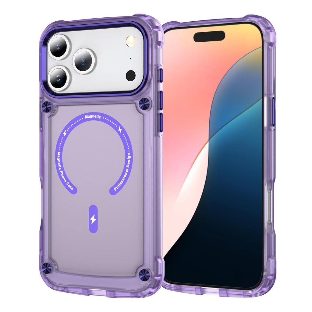 Магнитный чехол-присоска для Apple iPhone 17 Pro/16 Pro Max/15 Pro - Мягкий, с ощущением кожи, Защитный чехол от падения