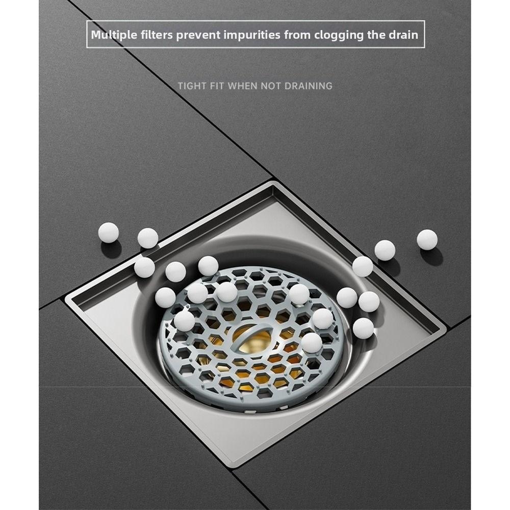 Thickened Stainless Steel Floor Drain Dual Use Floor Hair Catcher Bathroom Drain Plug Laundry Room