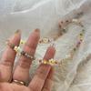 Flowers Colorful Trend Daisy Shiny Resin Bead Choker Clavicle Chain Sweet Necklace For Women Egirls Summer Vacation Jewelry