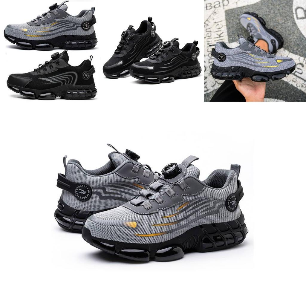 Durable Steel Toe Work Boots Slip-resistant High Top Safety Shoes Kevlar Sole