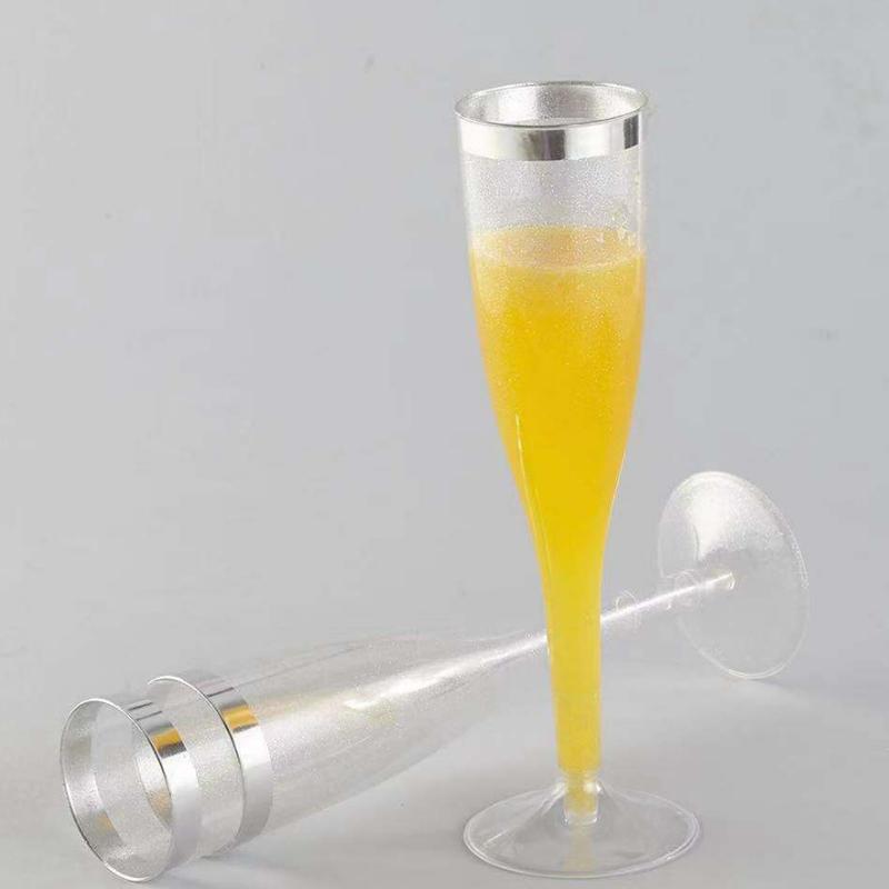 6шт одноразовые пластиковые бокалы для вина, коктейли, шампанское, вино, стаканы для стеклянных флейт