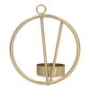 2pcs Wall Mounted Round Metal Candle Holder Golden Geometric Candle Sconce  Bedroom Wall Decor