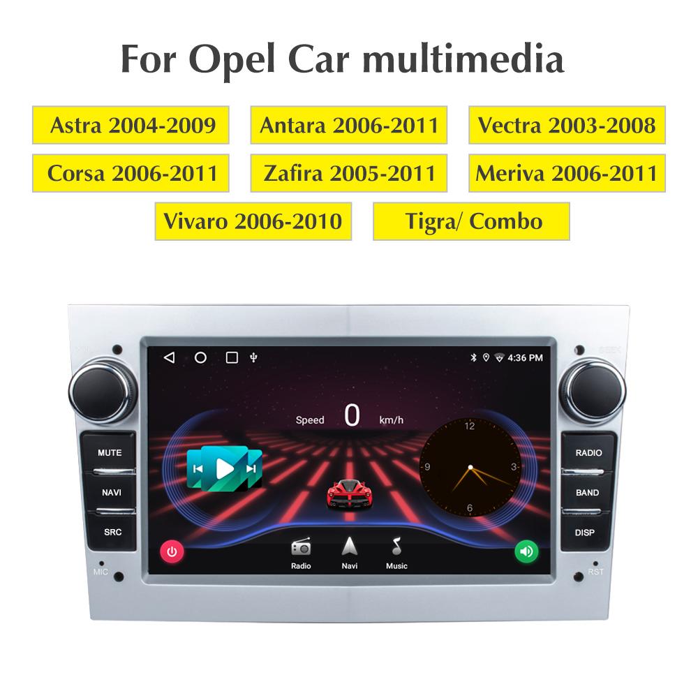 Reakosound 2 Din 7'' Car Radio Android For Opel Vauxhall Astra Antara Meriva Vivaro Combo Signum Vectra Corsa G Carplay GPS WIFI