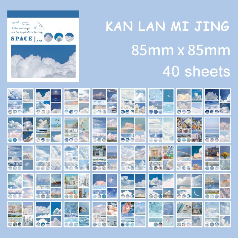 40 листов/книга Эстетический пейзаж Масляная живопись Искусство Девушка Книга наклеек Сделай сам Журнал Декоративное искусство Скрапбукинг Материал Канцелярские наклейки